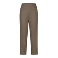 thumbnail image 6 of Womens Stretch Work Pants for Office, High Rise Straight Leg Trousers with Pockets, Wrinkle-Free Business Casual Bottom for Women, 6 of 6