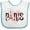 White and Blue, variant on Inktastic Paris Pink Heart Eiffel Tower with Flowers Boys or Girls Baby Bib