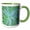 Green/White, variant on 3drose, Grey Green Aloe Abstract Painting, 15oz Two-tone Blue Mug