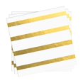thumbnail image 2 of Smarty White with Gold Stripes Paper Beverage/Cocktail Napkins 600ct, 2 of 2