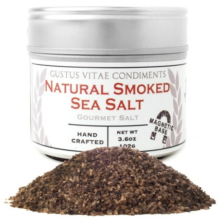 Gustus Vite's Smoked Sea Salt, 1 Magnetic Shaker (Best Way To Smoke Spice)