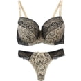 thumbnail image 1 of GHSDFBB Women's Comfortable Push Up Embroidery Lace Bra and Panty Set Plus Size, 1 of 7