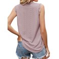 thumbnail image 5 of Xuanfei Women Lace Frill V Neck Sleeveless Cutout Solid Color Tank Top, 5 of 6