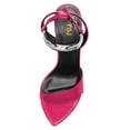 thumbnail image 4 of FSJ Women Sexy Single Strap Pointy Open Toe Circle High Heel Sandals Ankle Strap Dress Party Wedding Bridal Pumps Shoes Size 10.5 Pink, 4 of 4