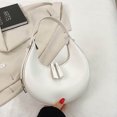 thumbnail image 4 of Bolsa De Hombro Bolsa de hombro de cuero de PU de axila de media luna casual de moda para fiesta (blanco) Tmvgtek Para Estrenar, 4 of 9