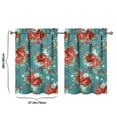 thumbnail image 4 of 2 Panels Kitchen Window Curtains with Rod Pocket over Sink Pioneer Colorful Floral Small Window Treatment Cafe Short Curtains for Bathroom Tier Drapes 27.5x36inch, 4 of 4