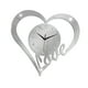 thumbnail image 3 of Reloj de pared con forma de corazón para el hogar o la oficina. Regalo moderno. Reloj de pulsera silencioso, sin tictac. Plata, 3 of 9