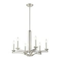 thumbnail image 2 of Livex Lighting Trumbull 6 Light Chandelier in Brushed Nickel, 2 of 10