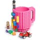 thumbnail image 1 of Taza de café con bloques para construir, divertida y original taza DIY con bloques de construcción, regalo creativo para niños, hombres, mujeres, Navidad y cumpleaños (rosa), 1 of 5