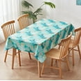 thumbnail image 2 of Nautical Coastal Rectangle Tablecloth Beach Ocean Print Table Cloth Waterproof Stain Resistant Wrinkle-Free Table Cover for Kitchen Dining Room Indoor and Outdoor Picnic Party 60x102 Inches, C9, 2 of 6