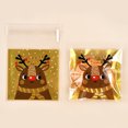 thumbnail image 3 of 100 bolsas de plástico para galletas y dulces de Navidad, bolsa de regalo para galletas de Papá Noel, suministros de decoración para fiestas de Navidad, Año Nuevo 2025, 3 of 5