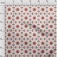 thumbnail image 3 of oneOone Cotton Poplin Maroon Fabric Asian Block Floral Sewing Craft Projects Fabric Prints By Yard 56 Inch Wide, 3 of 4