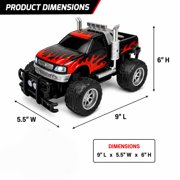 Remote Control Off-Road Racing Truck Toy for Kids, RC Car with Light-Up Front Lights, Big Tires