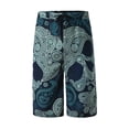 thumbnail image 2 of Men Swim Trunks Casual Drawstring Skull Printed Trunks Quick Dry Beach Swim Shorts Hawaiian Bathing Wear, 2 of 3
