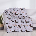 thumbnail image 3 of Rateoe Dachshund Dog Pattern Flannel Throw Blanket, Ultra-soft Blanket for Bed, Couch, Car, Hypoallergenic Anti-pilling blanket-40"x30"(Horizontal), 3 of 6