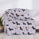 thumbnail image 3 of Fotbe Dachshund Dog Puppy Manta de Franela con Estampado, Manta Ultrasuave para Cama, Sofá, Auto, Hipoalergénica y Antibolitas-50"x40", 3 of 6