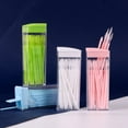 thumbnail image 2 of Version of portable plastic cleaning toothpick 50 pack daily no odor multi-use travel two-head dental floss stick-Pink, 2 of 5