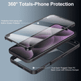 thumbnail image 2 of CCSmall for Apple iPhone 16 Pro Max Clear Case with Screen Protector, Full Body Protective Soft TPU Rugged Bumper Slim Case Shockproof Phone Cover for iPhone 16 Pro Max QC Purple, 2 of 8