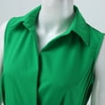thumbnail image 6 of RYKJLWY Sundresses for Women 2024 New Summer Fashion Wave Dot V Neck Women's Button Fishtail Dress Lapel With Pocket Cute Dresses for Women (Green,L), 6 of 9