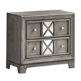 thumbnail image 2 of Contemporary Home Living 2-Dovetailed Drawer Wooden Nightstand - 30" - Gray, 2 of 4