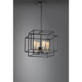 thumbnail image 3 of Maxim 10247BKSBR Liner 4 Light Pendant Ceiling Light, Black & Satin Brass, 3 of 5