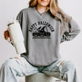 thumbnail image 3 of Happy Halloween Arch Distressed - Women's Lightweight Garment Dyed Sweatshirt, 3 of 13