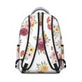 thumbnail image 3 of Pioneer Flower Floral Print Pattern Backpack for School, Cute School Bag with Adjustable Shoulder Straps and Padded Back, 15.3"x11"x7.1", 3 of 4