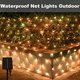 thumbnail image 4 of Dinheiro 192 luces solares LED, luces de red de 9,8 pies x 6,5 pies, luces de red de hadas, decoración de arbustos para jardín, bodas y fiestas, 4 of 5