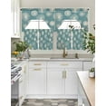 thumbnail image 5 of White Dandelion Kitchen Curtains Sets 36 Inch Length with Valance, Pastoral Botanical Floral Swag Valances and Tiers Curtain Set Drapes Swag Curtains for Living Room, Bathroom, Bedroom, Cafe, 5 of 6