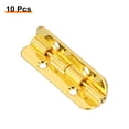 thumbnail image 3 of Bisagras ovaladas mini, bisagras de bisagra larga de 90 grados, bisagra para caja de regalo de joyería, 40x10mm dorado, 10 piezas, 3 of 7
