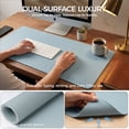 thumbnail image 5 of Promattoo Desk Pad Protector, PU Leather Mouse Pad,Waterproof Laptop Desk Mat, Non-Slip Desk Blotter with Gift Box,Writing Pad for Office, Home & Gaming, 31.5" x 15.7", Morning Fog Blue, 5 of 10