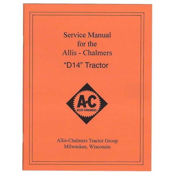 Service Manual Reprint Fits Allis Chalmers Tractor