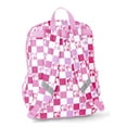 thumbnail image 3 of Mattel Barbie "Check It" Girls' 17" Backpack and Keychain, Pink Checkered, 3 of 5