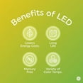 thumbnail image 6 of GE A19 LED Bulbs, 60W Equivalent, 2CCT Color Select Relax Soft White  Refresh Daylight, Enclosed Fixture Rated, 8W, 800 Lumens, Glass, Dimmable, UL Listed, E26 Medium Base 4 Pack, 6 of 7