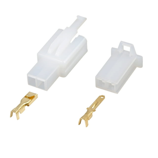 Unique Bargains 4 Sets 2.8mm 2 Pin Electrical Wire Connector Male Female Terminal Housing for Car