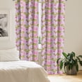thumbnail image 2 of Ambesonne Vintage Asian Curtains, Peony in Japanese Art, Pair of 28"x95", White Avocado Green and Pink, 2 of 5
