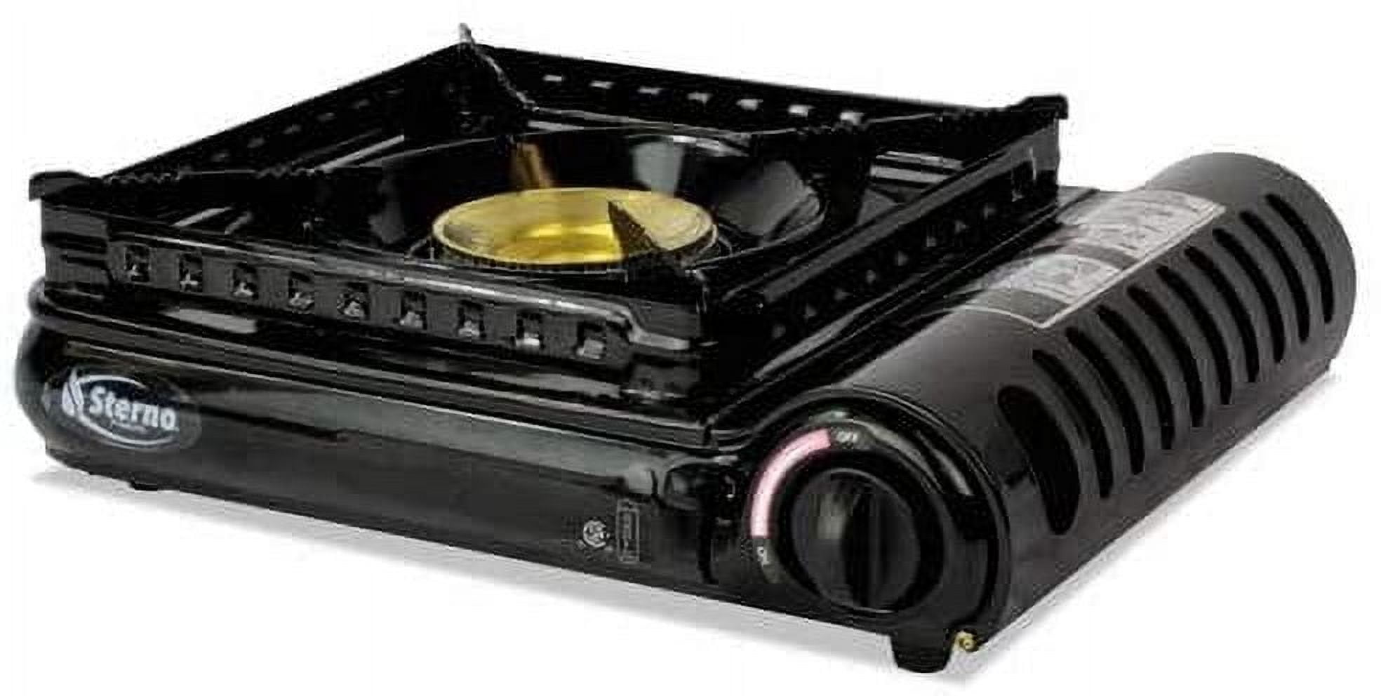 Sterno Portable Camping Stove - Single Burner Butane Camp Stove, Stainless Steel Burner with Travel Case - 7000 BTU