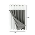 thumbnail image 3 of Blasgw 3 In 1 Weave Shower Curtain And Clear Liner Set With 12 Stainless Steel Hooks Double Sided For Bathroom Heavy Duty Polyester Fabric Shower Cur Gray, 3 of 6