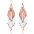 thumbnail image 1 of Pendientes de borla para mujer Pendientes indios boho Pendientes hechos a mano con cuentas de semillas para niñas adolescentes Pendientes largos con flecos Pendientes colgantes nativos americanos, 1 of 5