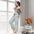 thumbnail image 6 of Picia Rabbit Burger Coffee Womens Soft Woven Cotton Elastic Waistband Sleep Pajama Pant Lounge Sleep Pant With Pockets And Drawstring-Small, 6 of 9