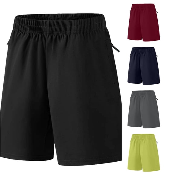 TinyBloomm Boys Shorts Athletic Training Basketball Shorts Running Shorts Gym Workout Shorts Activewear For Kids, Size 13-14 Years