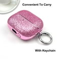 thumbnail image 3 of Dteck Sparkly Case Compatible with Samsung Galaxy Buds 3 / BudS 3 Pro (2024) Protective Case with Keychain, Shockproof Bling Matte Skin Full Body Cover,Black, 3 of 4