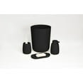 thumbnail image 4 of Mainstays Rubberized Plastic Ribbed 4-Piece Bath Accessories Set, Black, 4 of 6