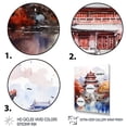 thumbnail image 3 of Designart "Autumn Serenity Beijing Landmarks III" People Canvas Wall Art - Global Orange China Art Living Room Canvas Art, 3 of 6