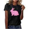 thumbnail image 1 of Mujeres Manga Corta de Verano Tops Pascua Impresa Cuello Redondo, Blusa de Moda Casual para la Primavera, 1 of 4