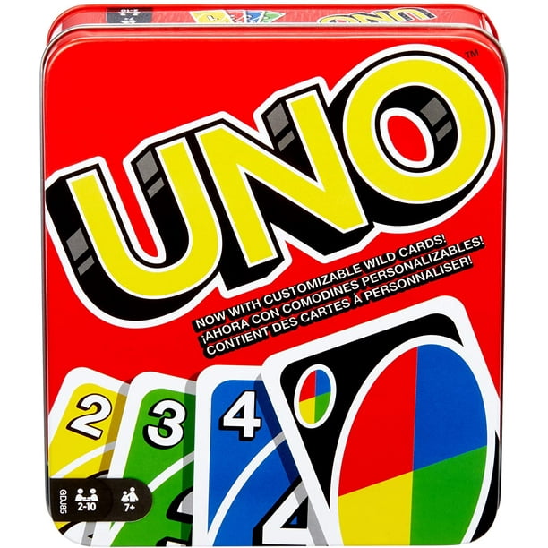 Mattel Games UNO Family Card Game, with 112 Cards in a Sturdy Storage