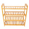thumbnail image 1 of Segmart 4-Tier 16-20 Pairs Free Standing Entryway Storage Shoe Rack, Bamboo, Wood, 1 of 8