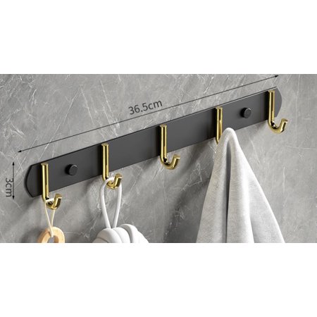 

Yidarton 304 Stainless Steel Hook Light Luxury Metal Non-perforated Coat Hook Wall Hanging Bathroom Bathroom Door Rear Hook