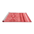 thumbnail image 2 of Ahgly Company Machine Washable Indoor Square Abstract Red Modern Area Rugs, 4' Square, 2 of 4