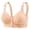 Rose Gold, variant on Women's Front Closure Wireless Bra Plus Size Thin Cup Side Support Comfortable Full Coverage Everyday T Shirt Bra Woman's Bra